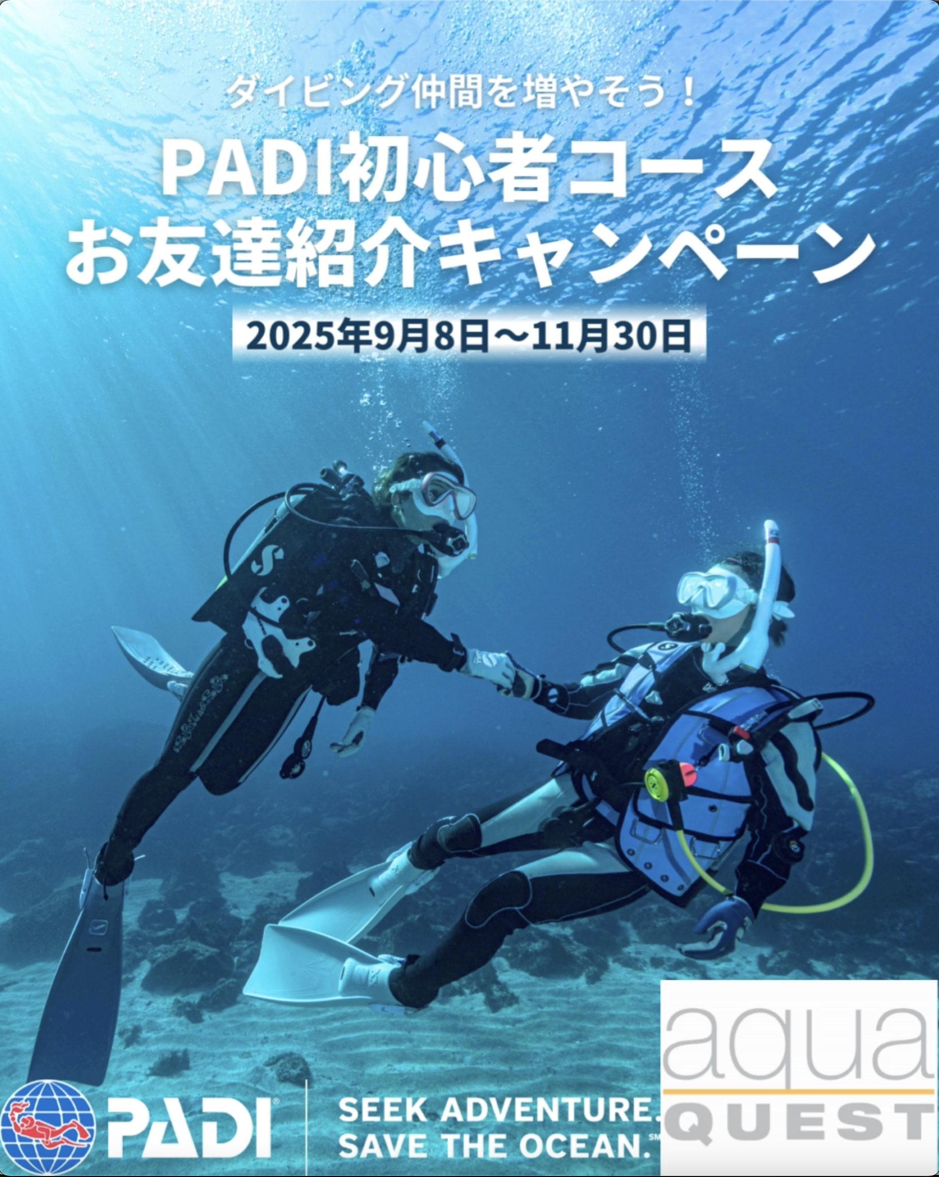 🌸お友達紹介キャンペーン🌸with PADI